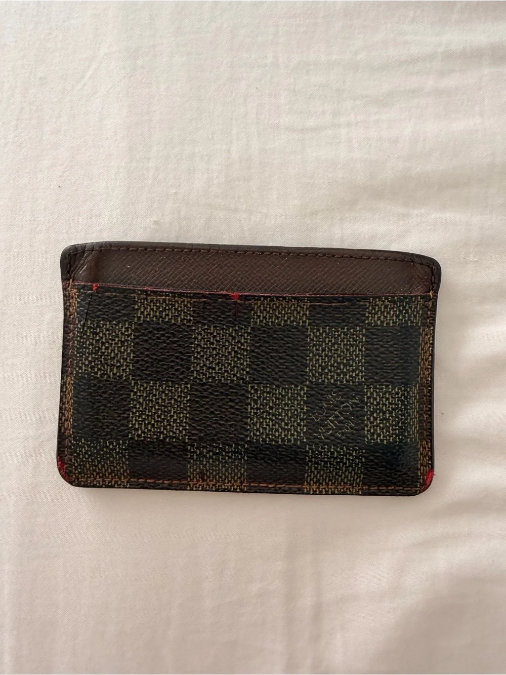 Louis Vuitton Damier Ebene Brown and Dark Brown Card Holder